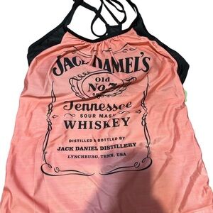 Jack Daniel's Pink Women's Swim Top